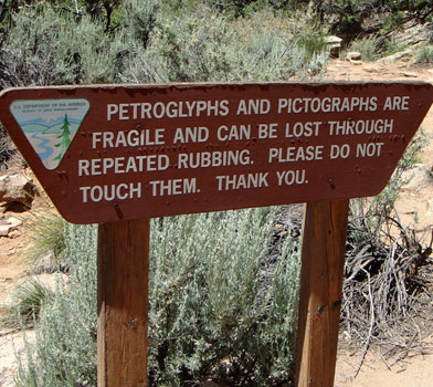 Painted Hand Petroglyph