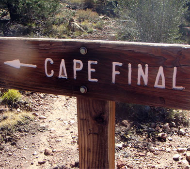 Cape Final Trailhead Sign Post