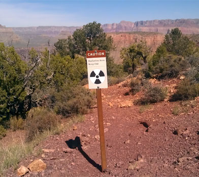 Radioactive Area at Grandview Trail