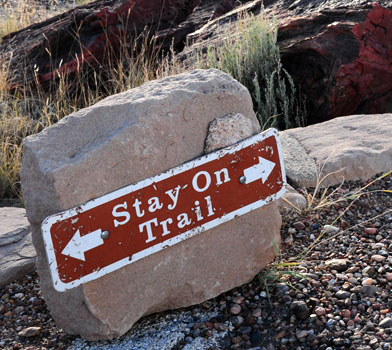 Giant Logs Trail Sign